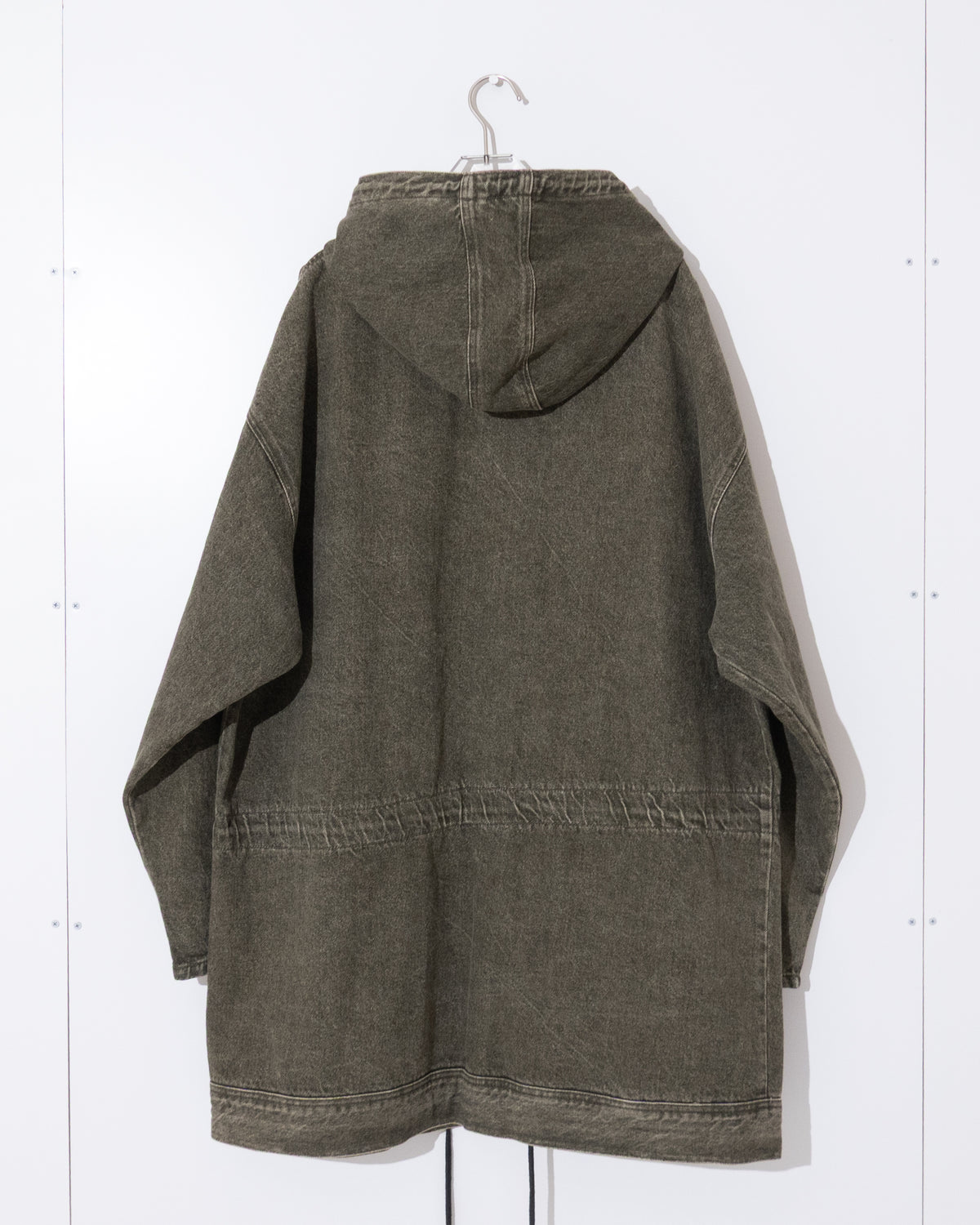 Denim hooded coat