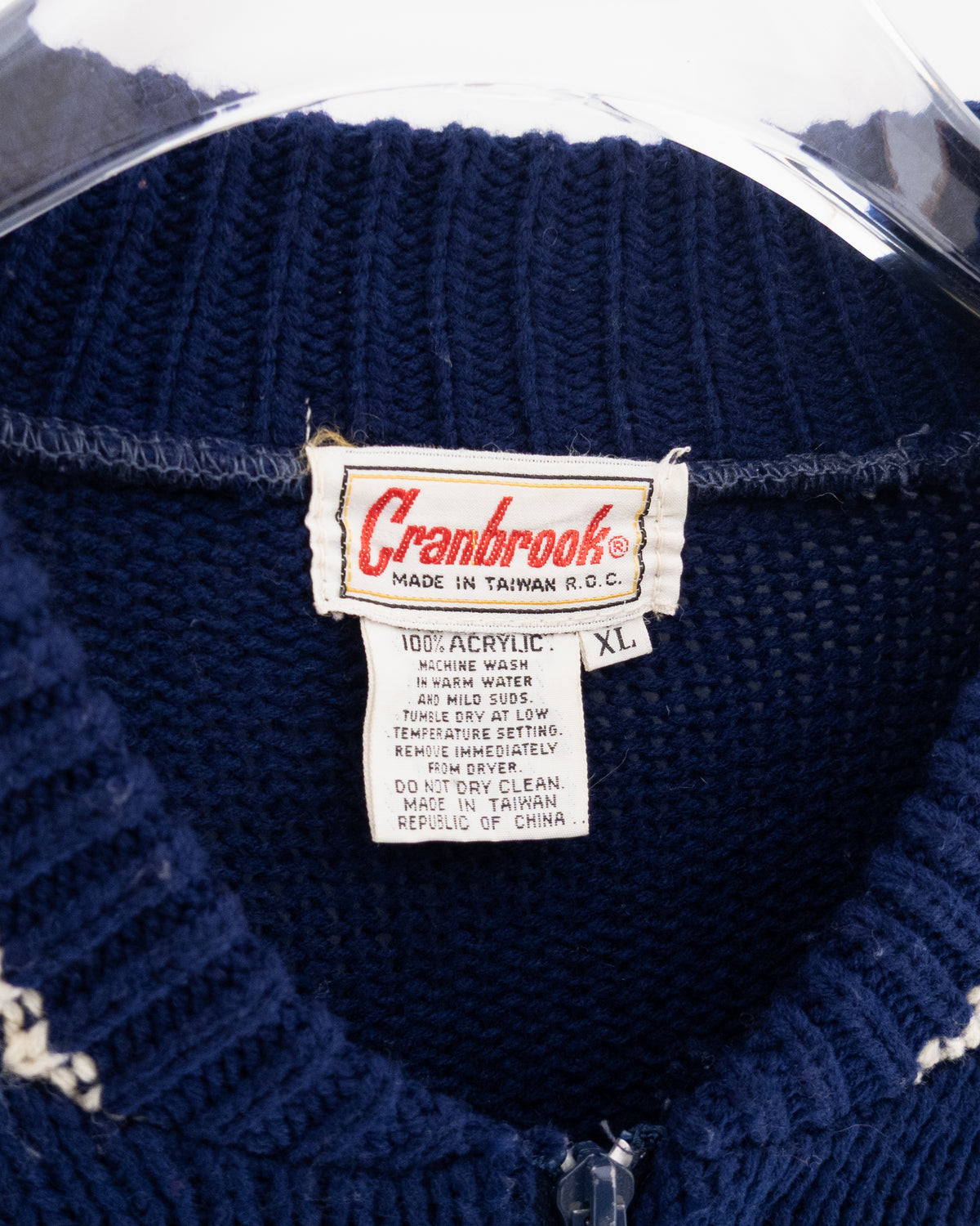 Knitted varsity jacket