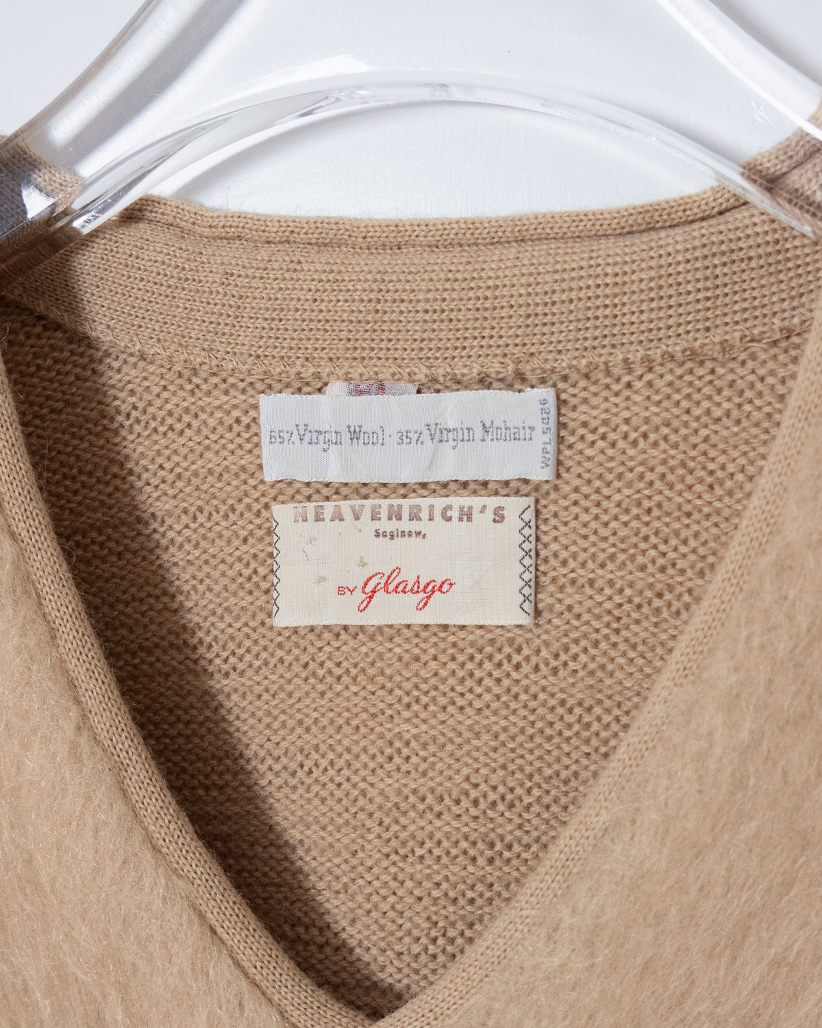 Vintage mohair v-neck knit sweater