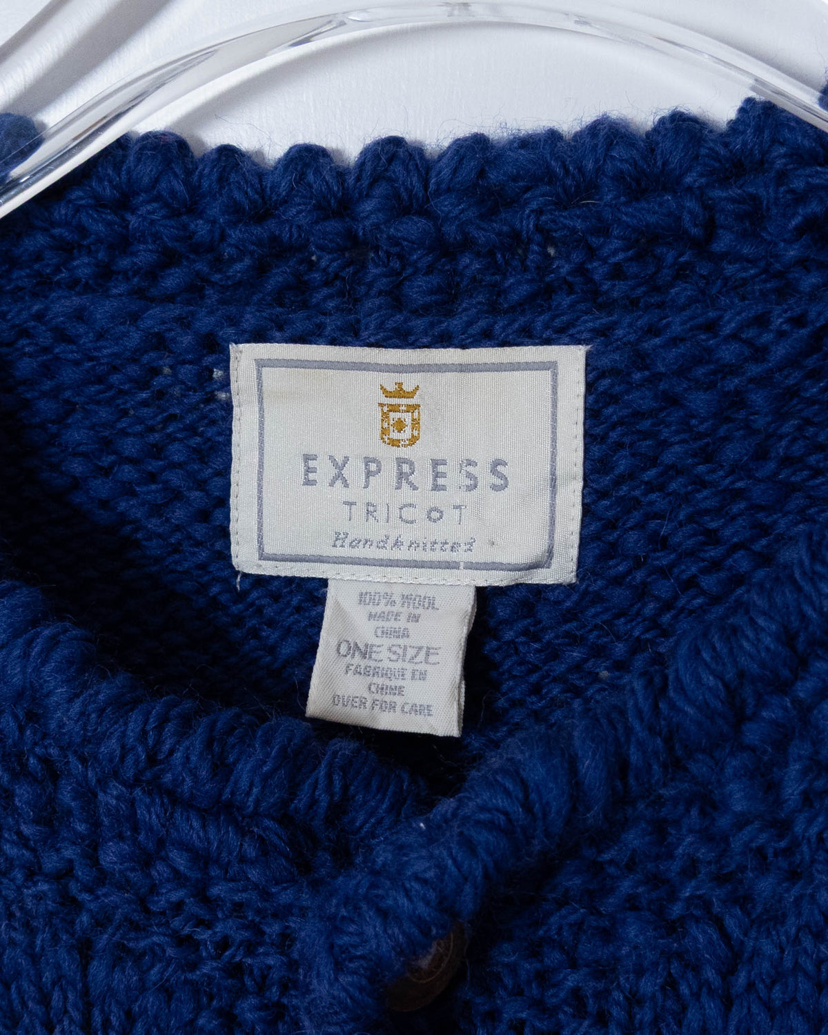 floral pattern Ecuador hand-knit cardigan