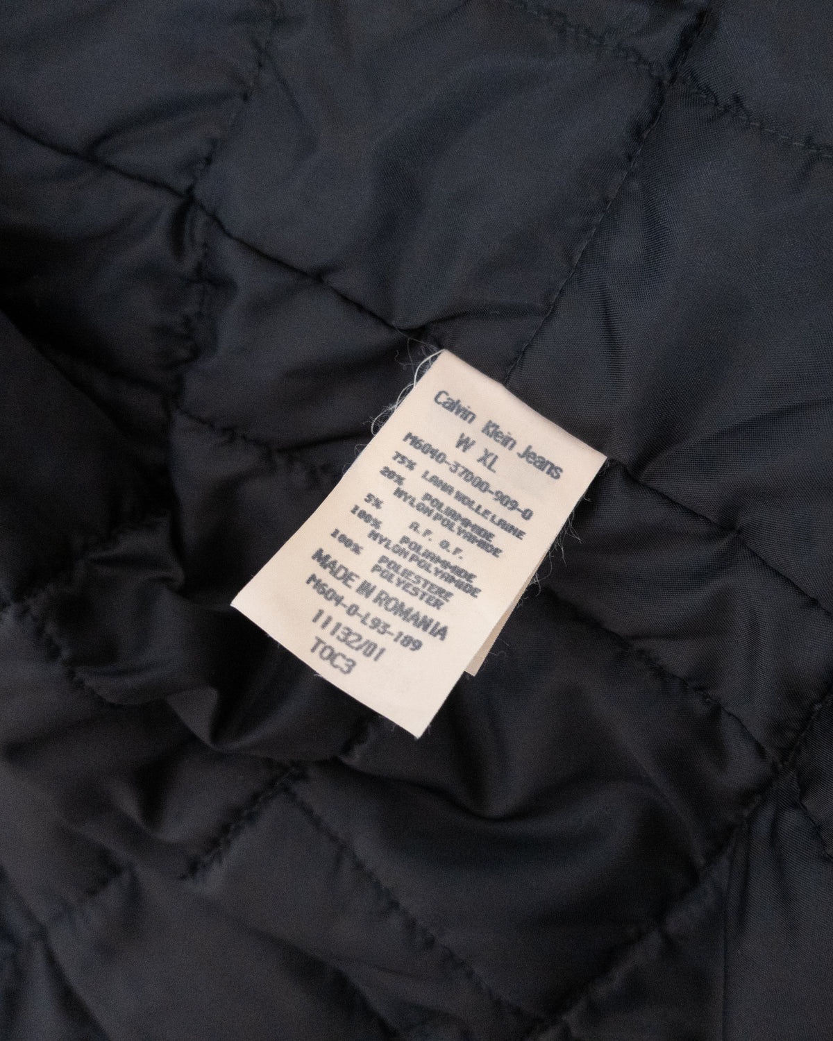 EURO "Calvin Klein Jeans" Wool Hooded Coat
