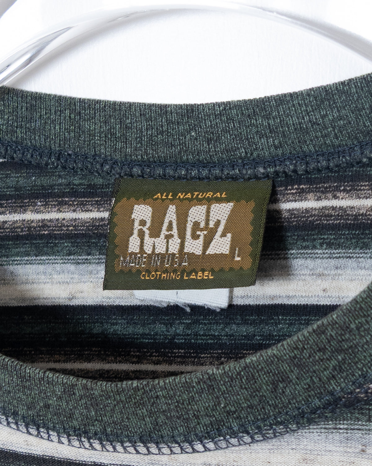 jacquard gradation stripe long sleeve t-shirt