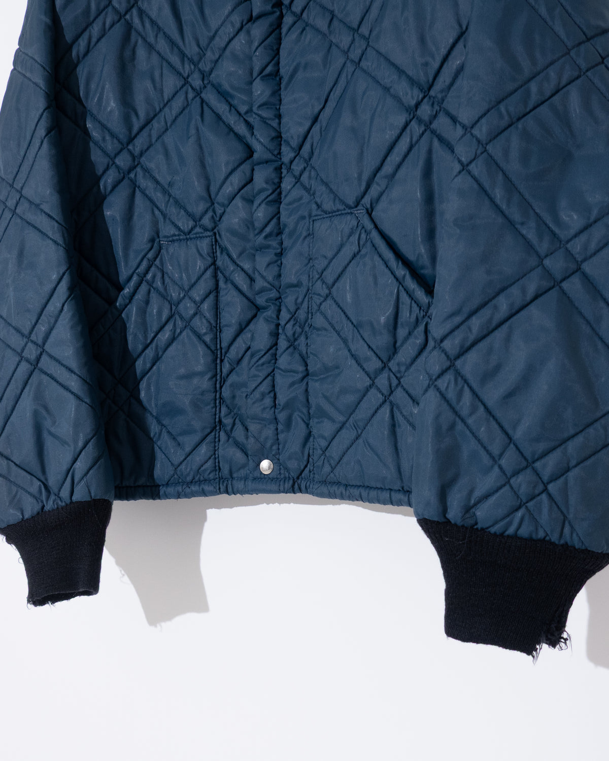 old diamond quilted nylon jacket