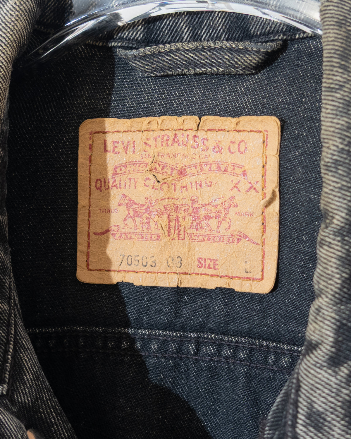 Euro 'Levi's' 70503 black denim jacket