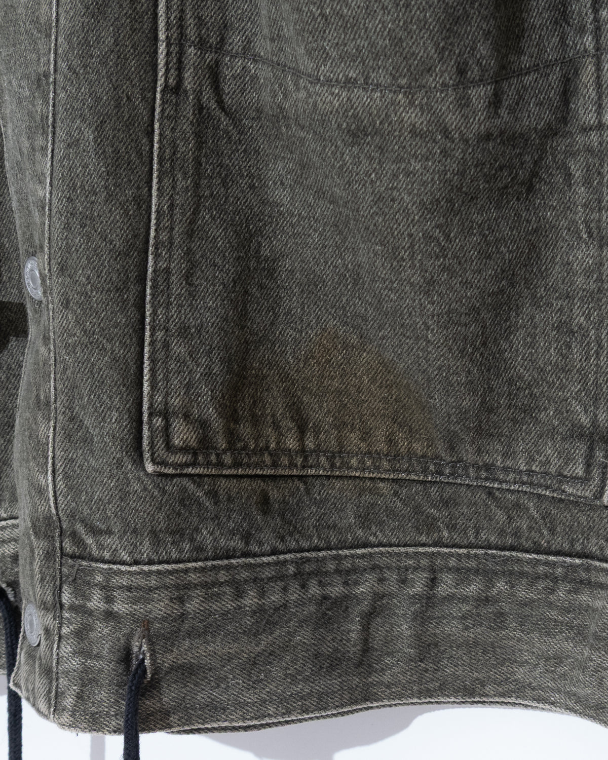 Denim hooded coat