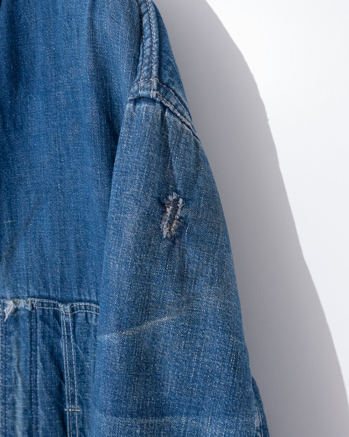 ヴィンテージデニムブランケットライナー付きカバーオールジャケット
