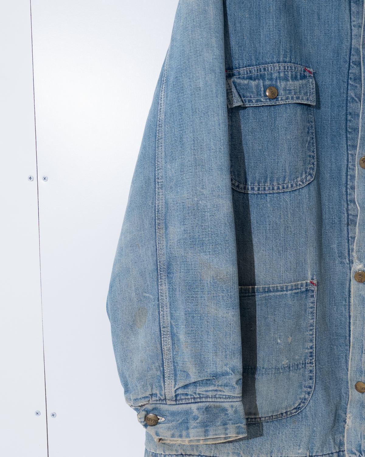 "Sears" denim coverall jacket with blanket liner