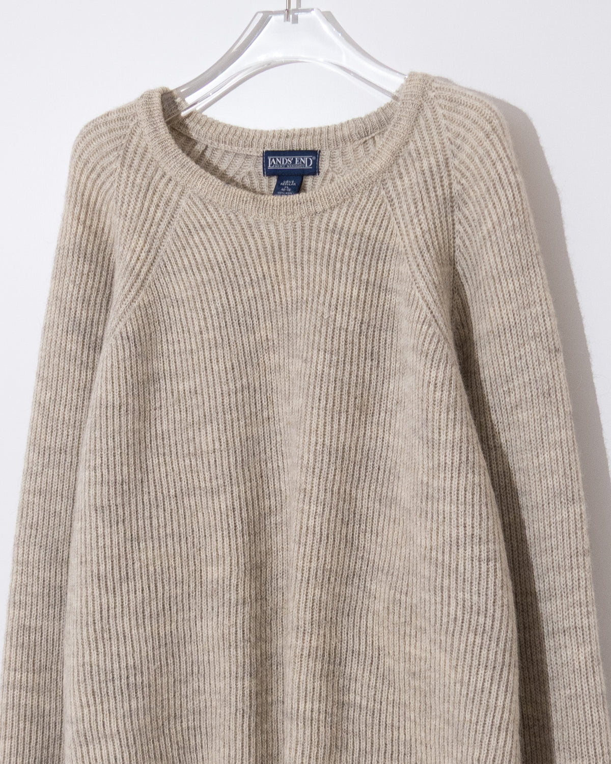 "Lands' End" rib knit sweater