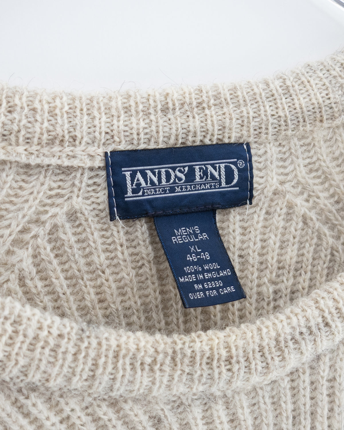 "Lands' End" rib knit sweater