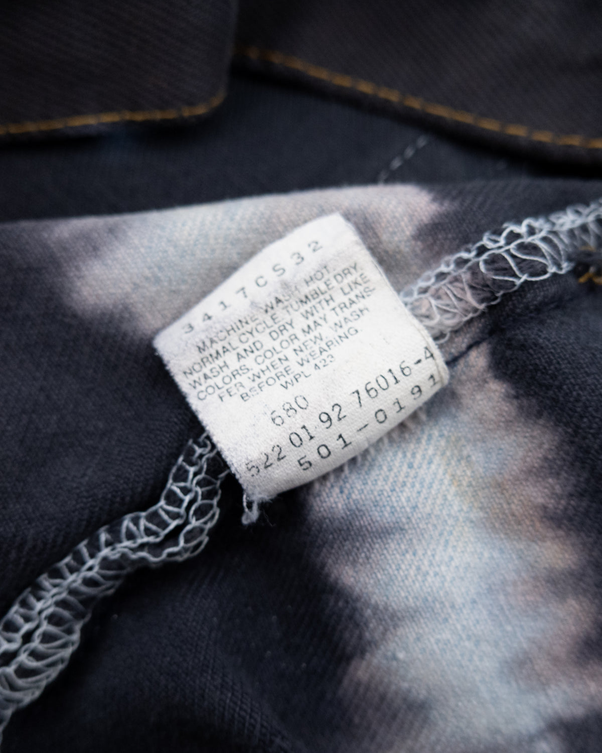 "Levi's" 501 tie dye denim pants