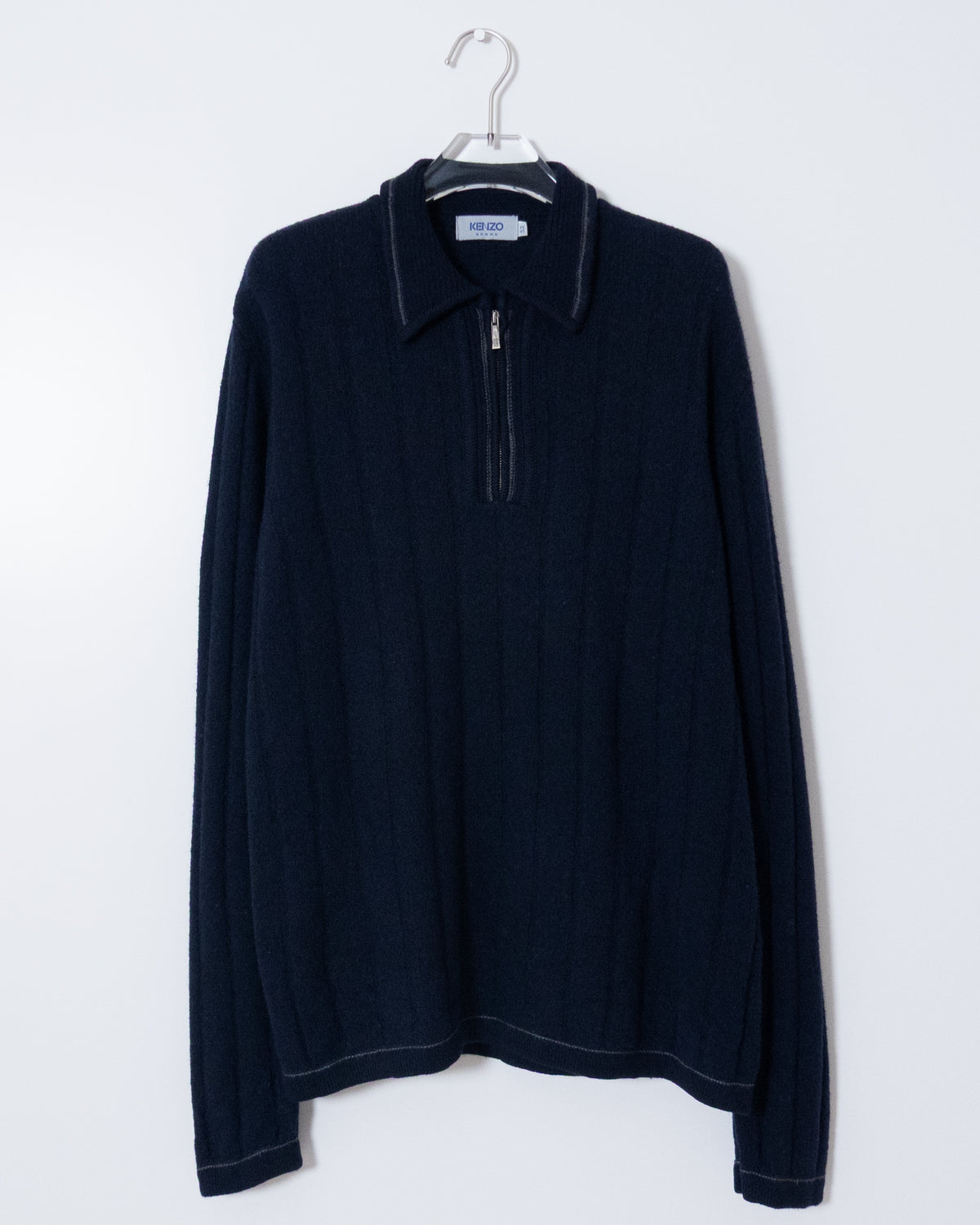 "KENZO" half-zip knit polo