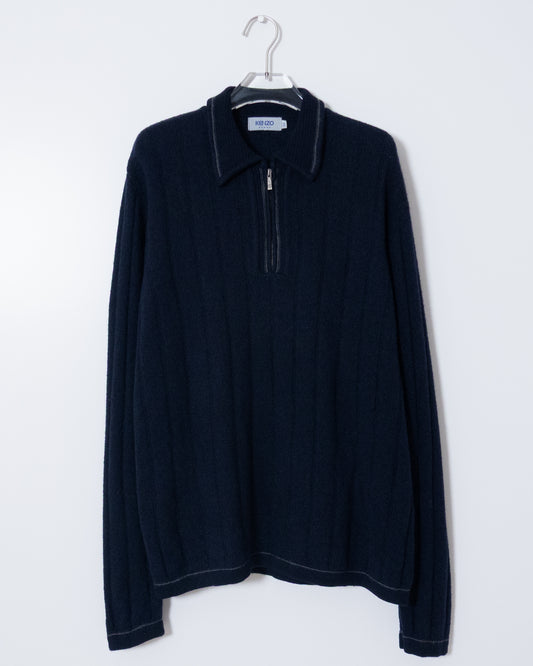 "KENZO" half-zip knit polo