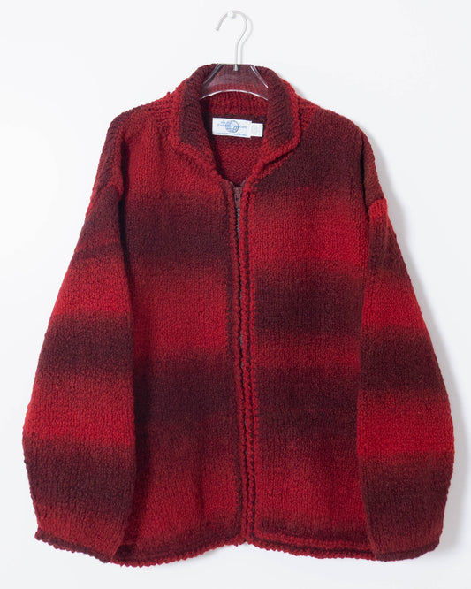 shadow stripe ecuador hand knit jacket