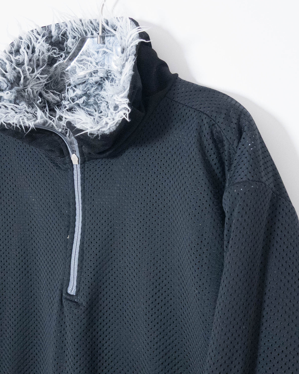 "OXBOW" half-zip faux fur pullover jacket