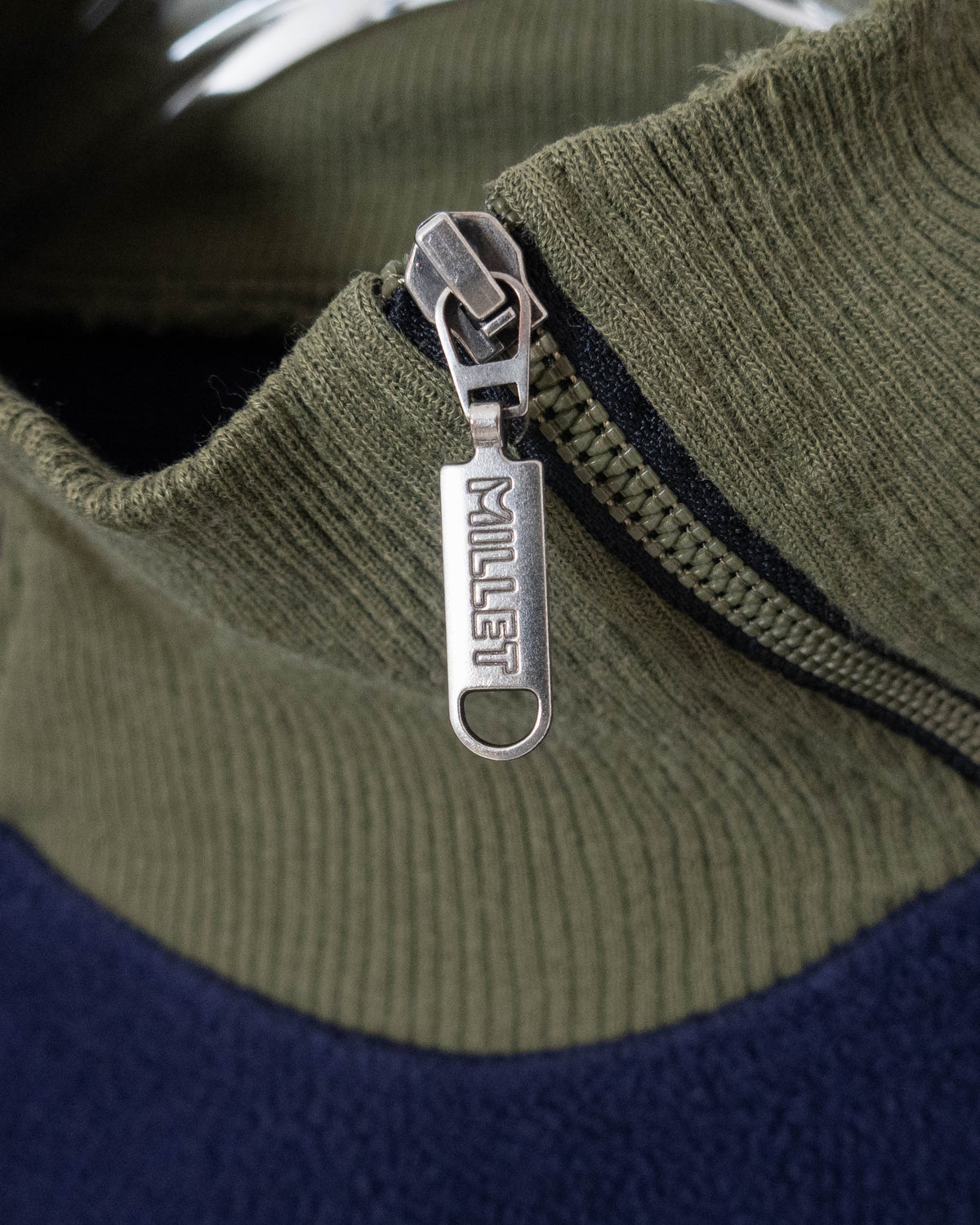 "Millet" double zip mock neck fleece pullover