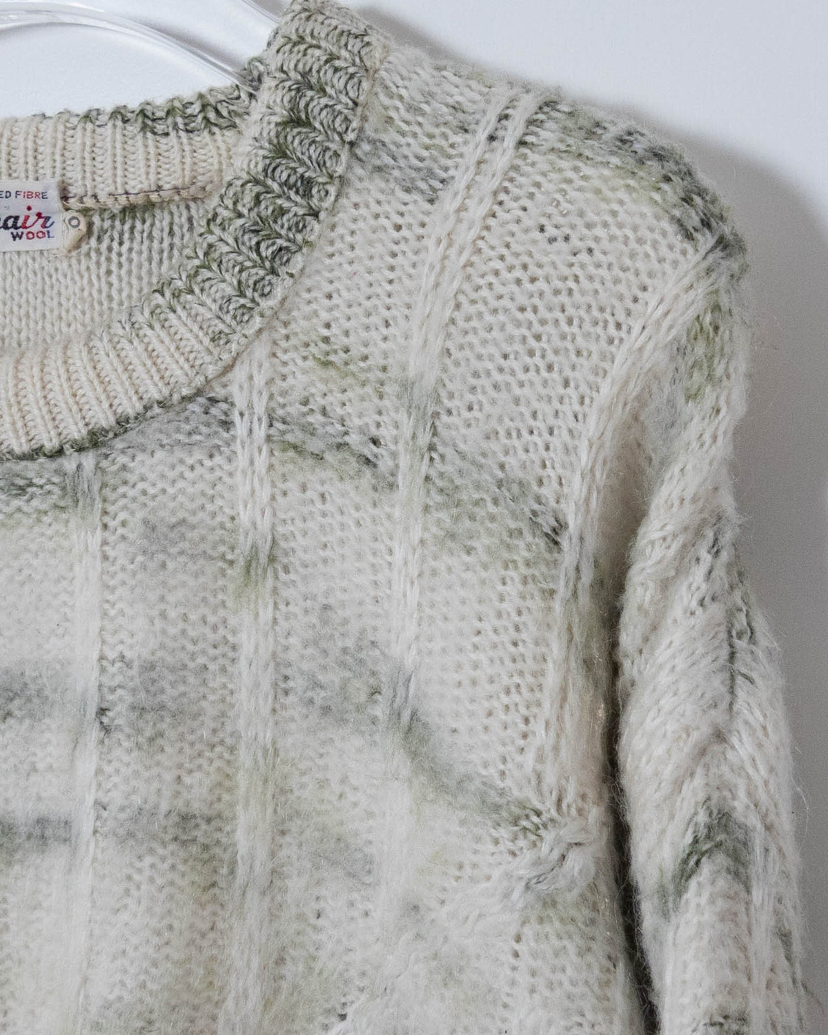 patterned mohair knit sweater