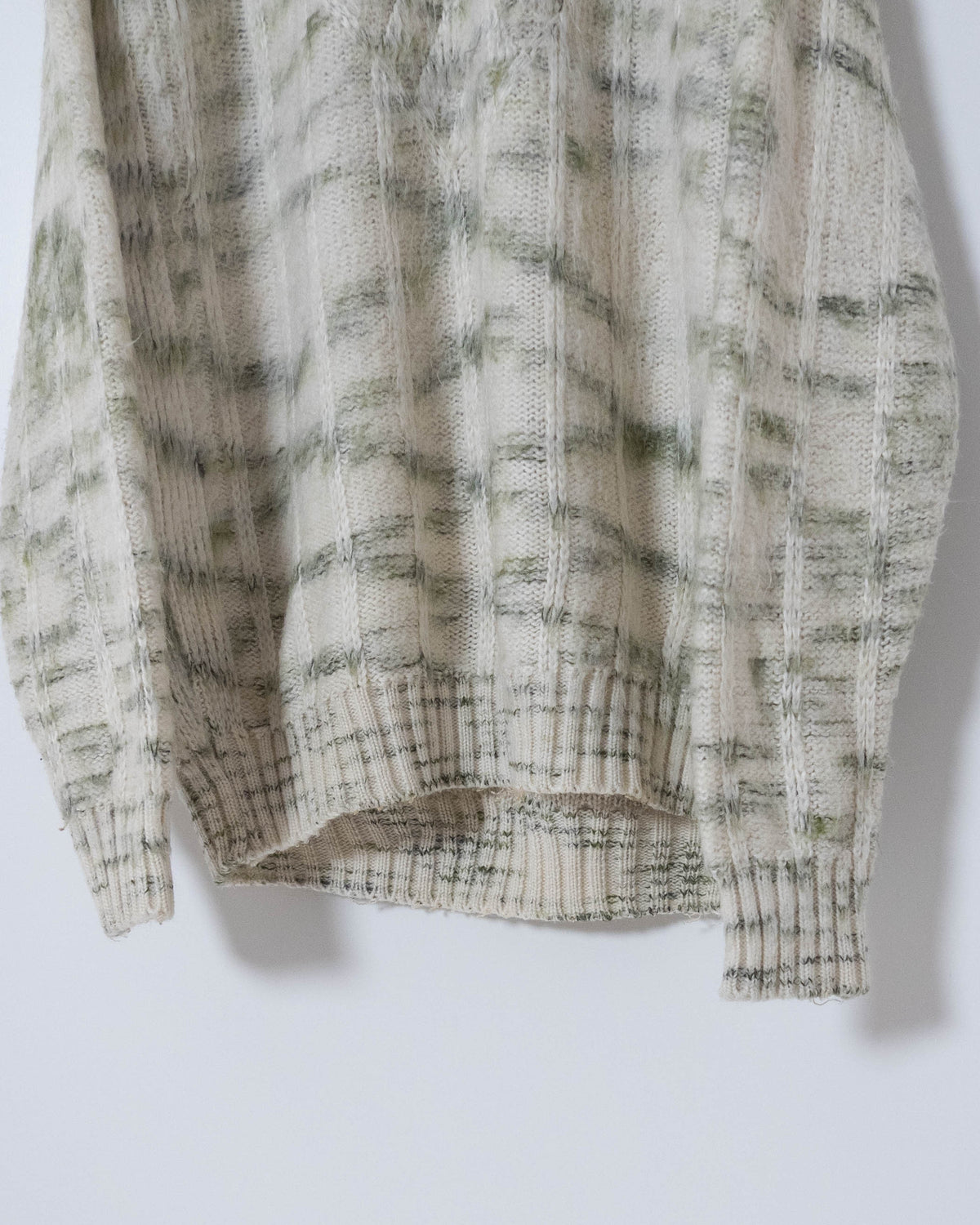 patterned mohair knit sweater