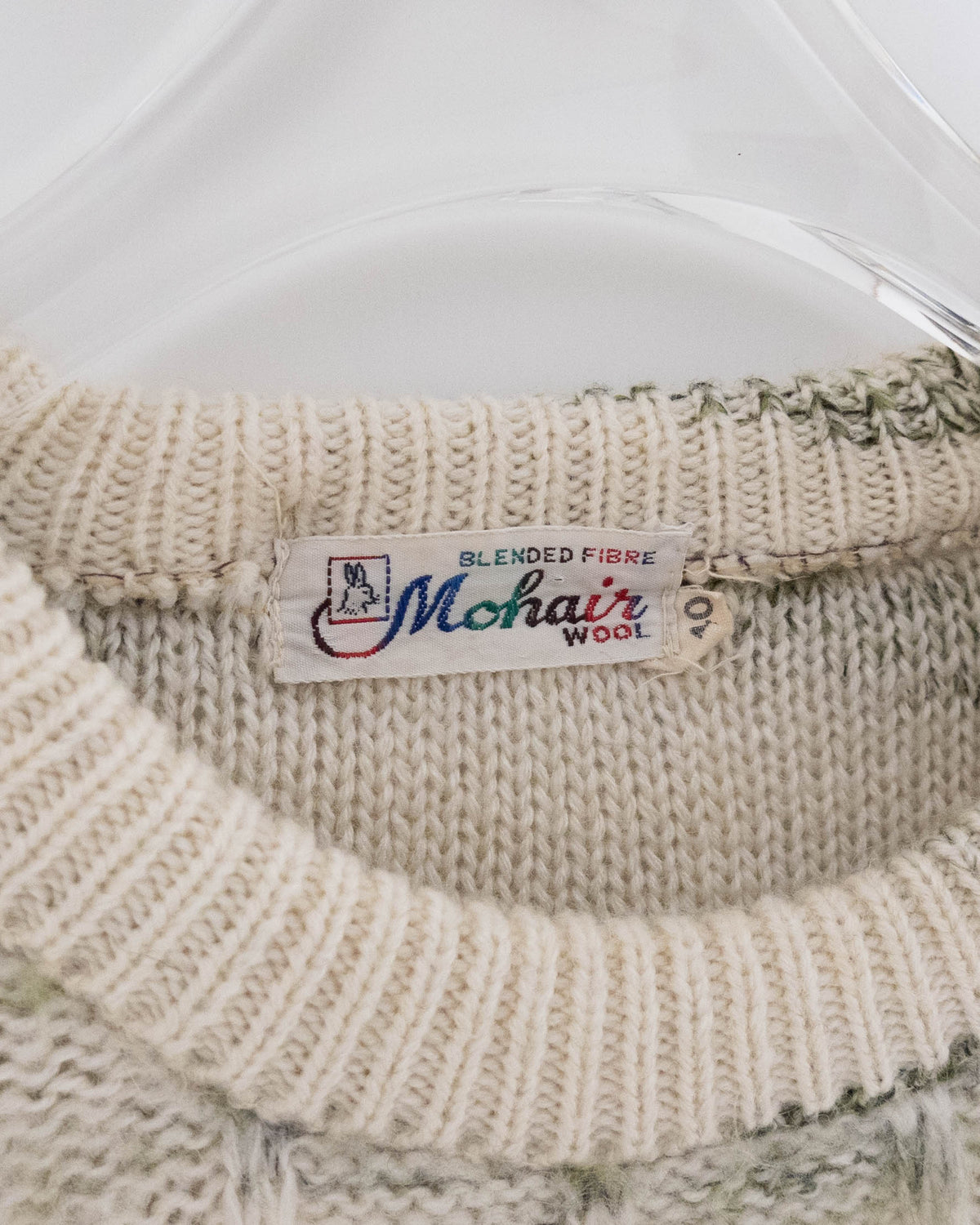 patterned mohair knit sweater