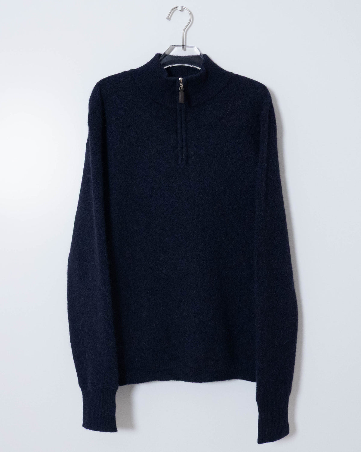"Paul Stuart" half-zip alpaca knit sweater