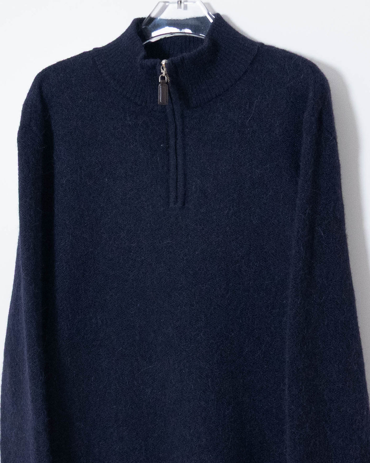 "Paul Stuart" half-zip alpaca knit sweater