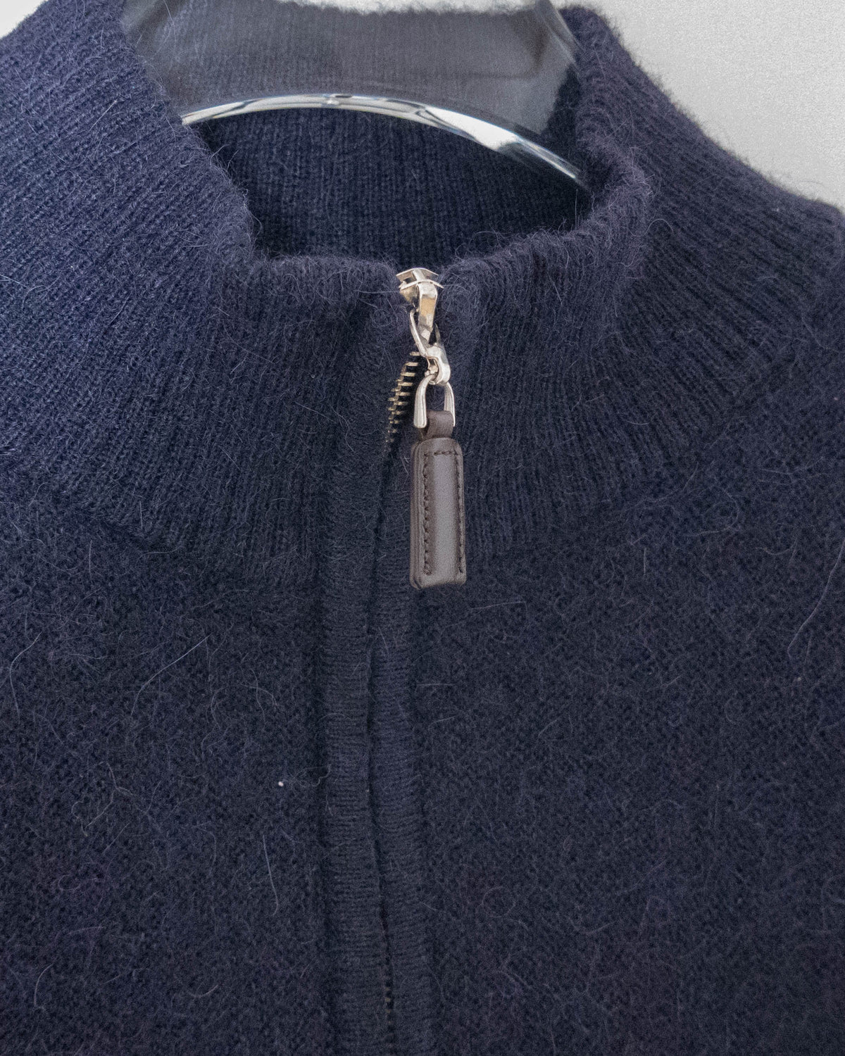 "Paul Stuart" half-zip alpaca knit sweater