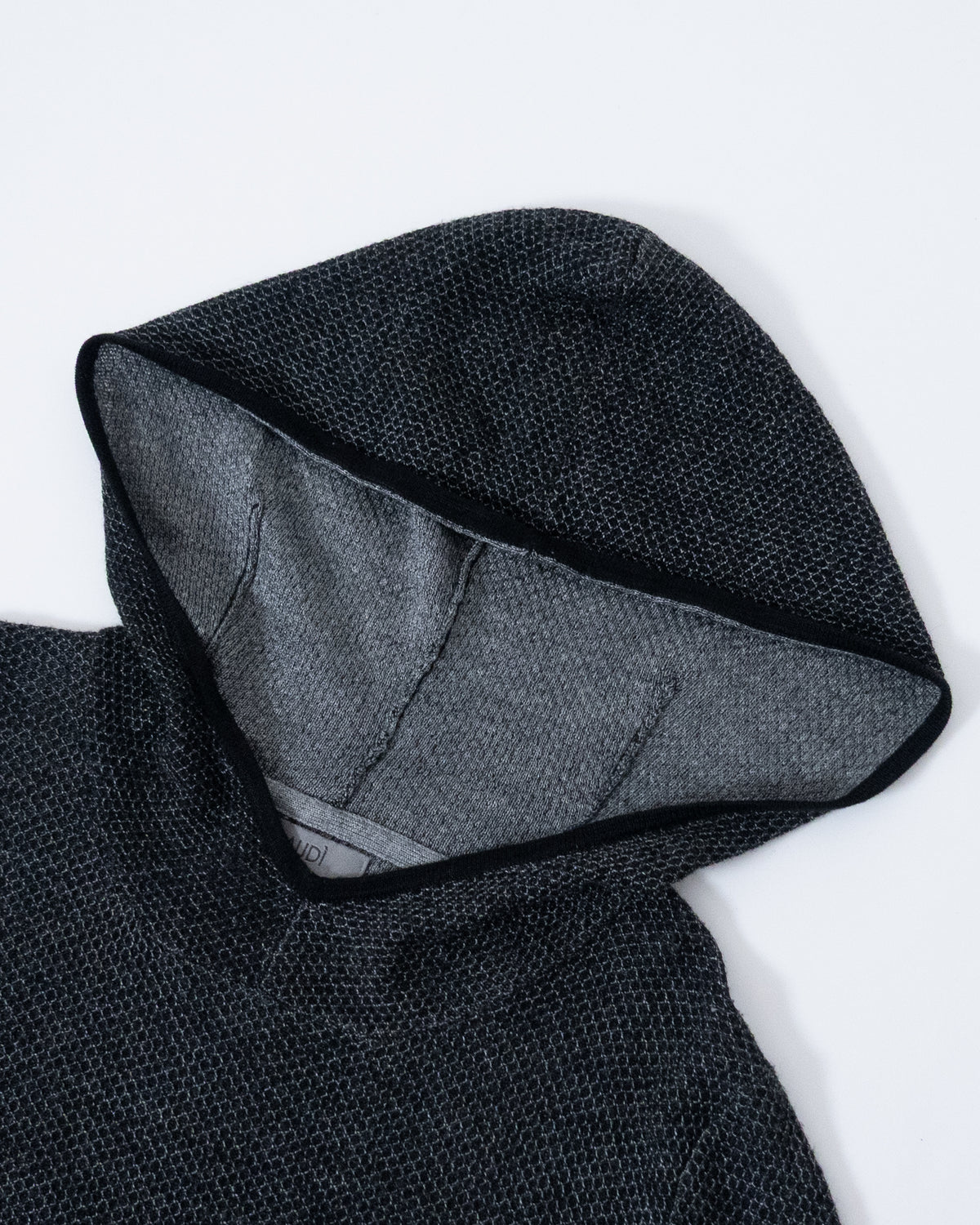 Honeycomb textured knit hoodie