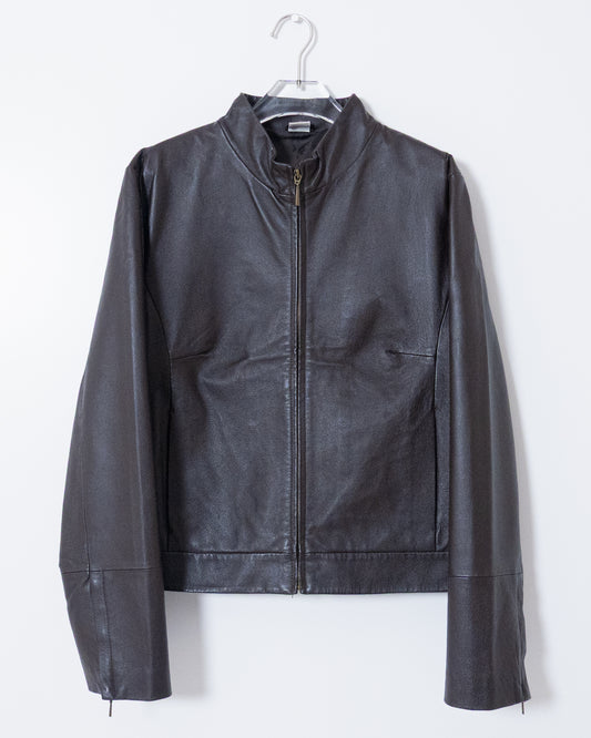 "Marks & Spencer" high neck leather jacket