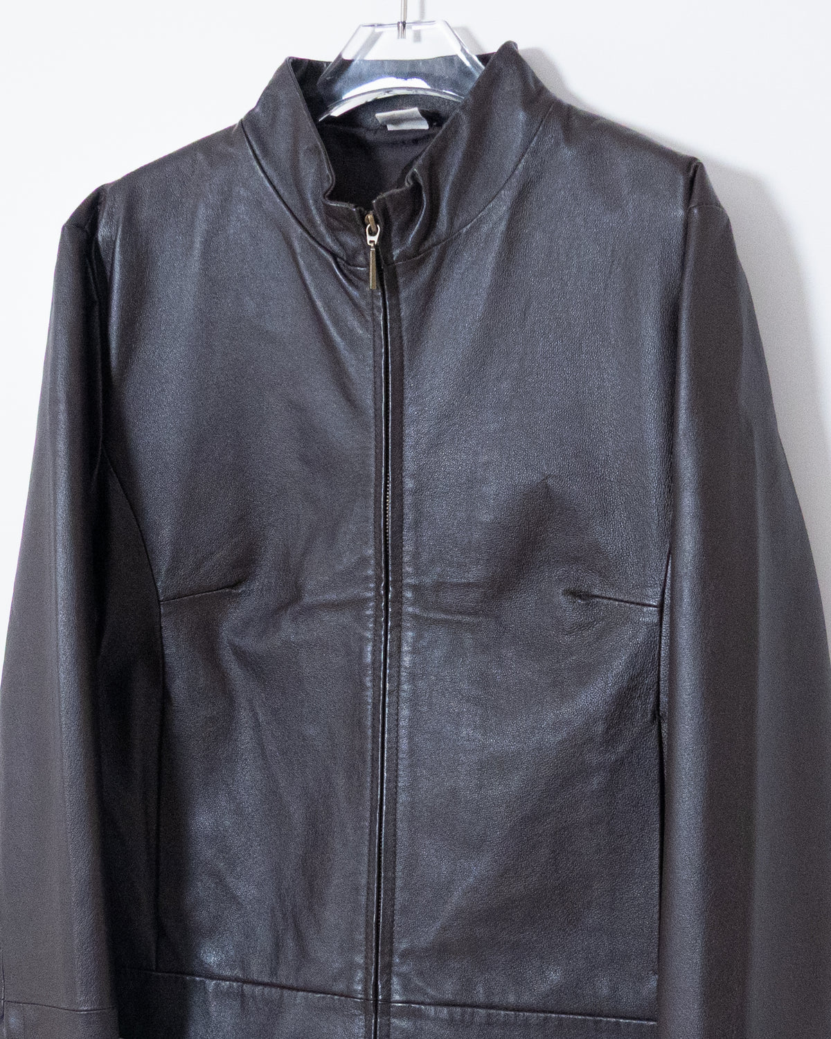 "Marks & Spencer" high neck leather jacket
