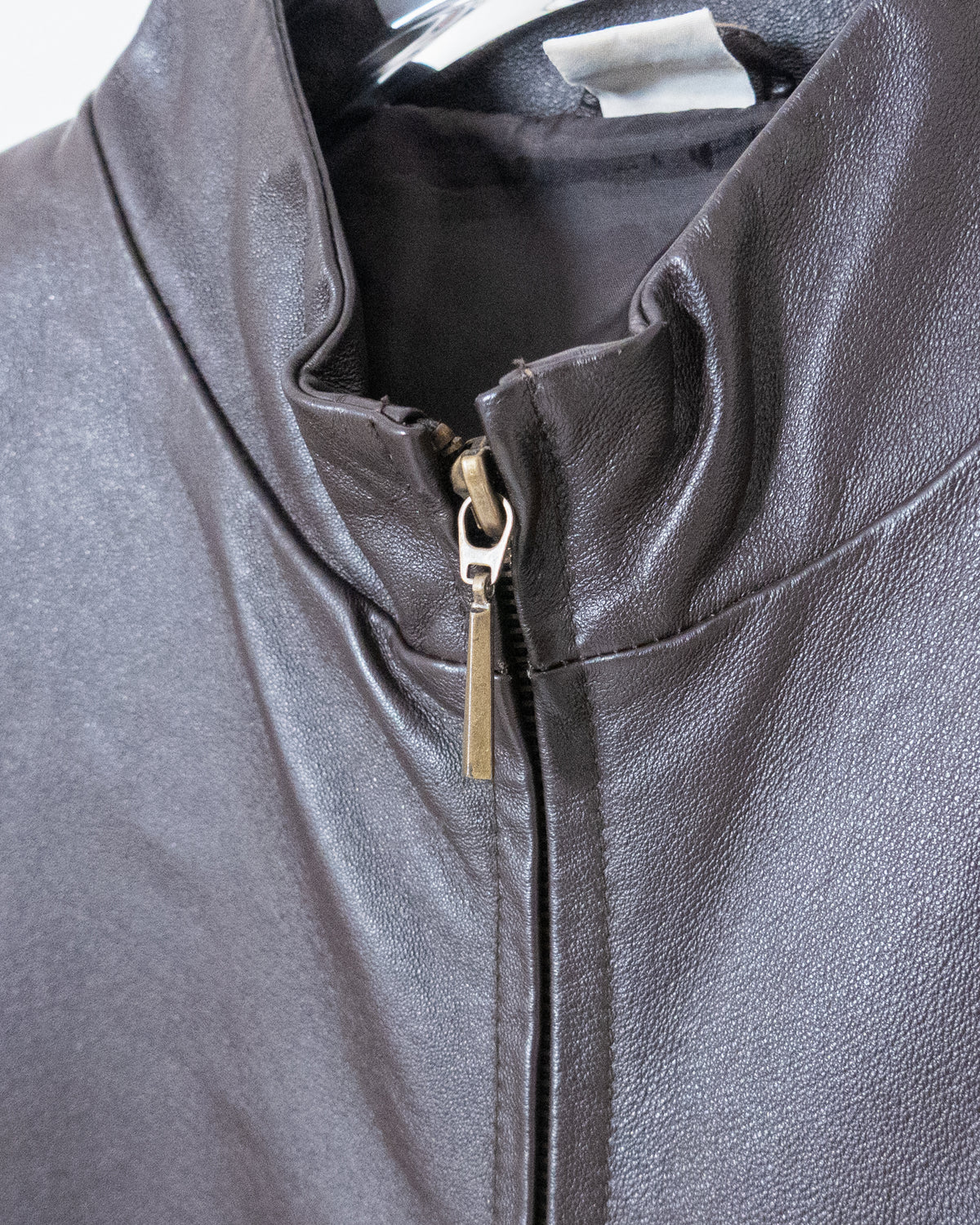 "Marks & Spencer" high neck leather jacket