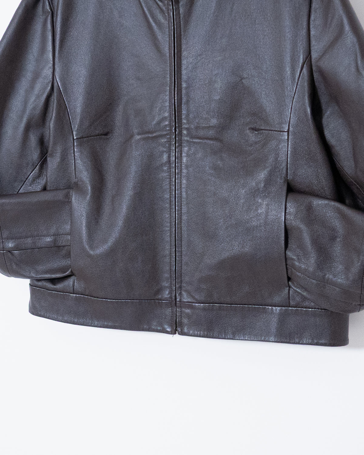 "Marks & Spencer" high neck leather jacket