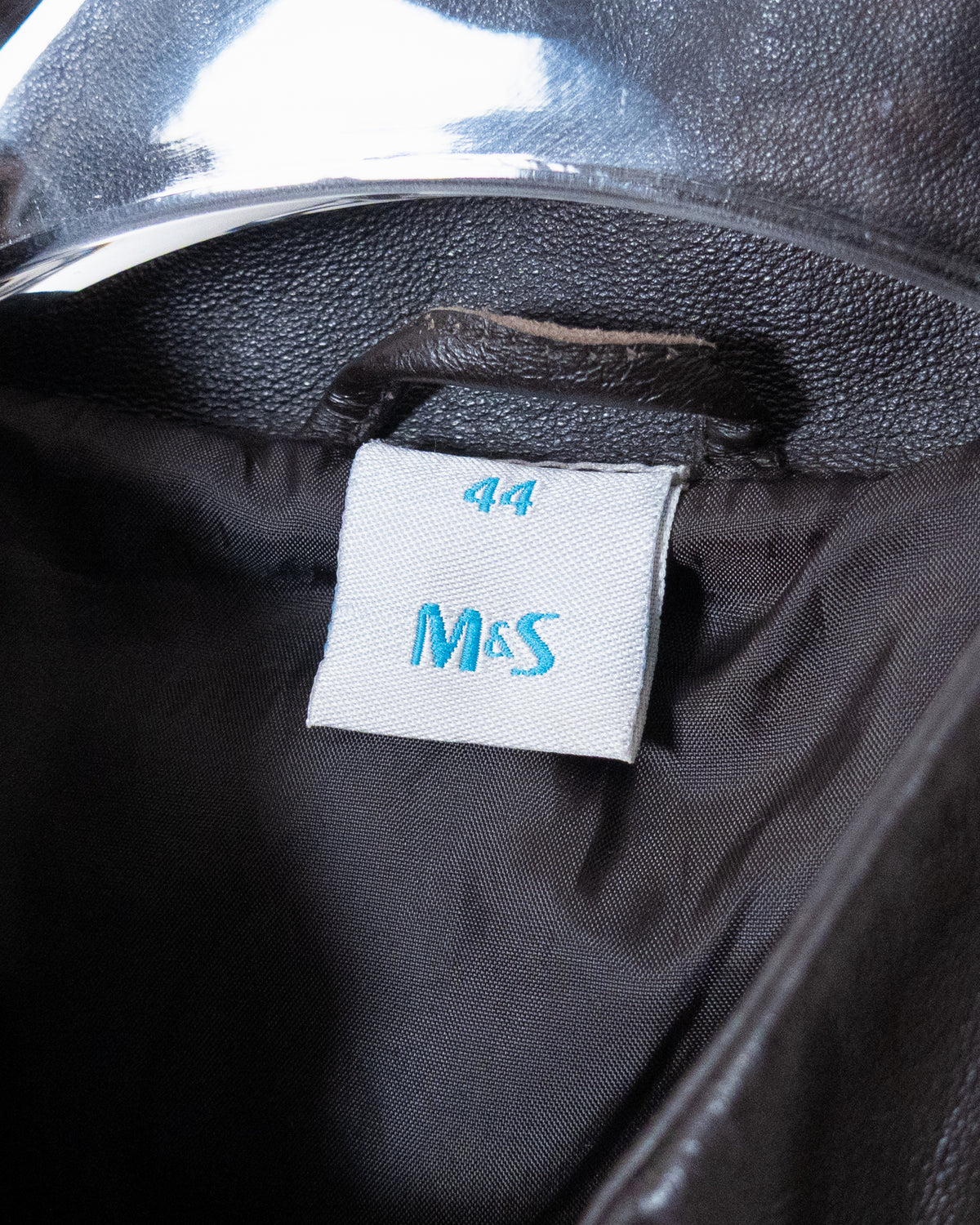 "Marks & Spencer" high neck leather jacket