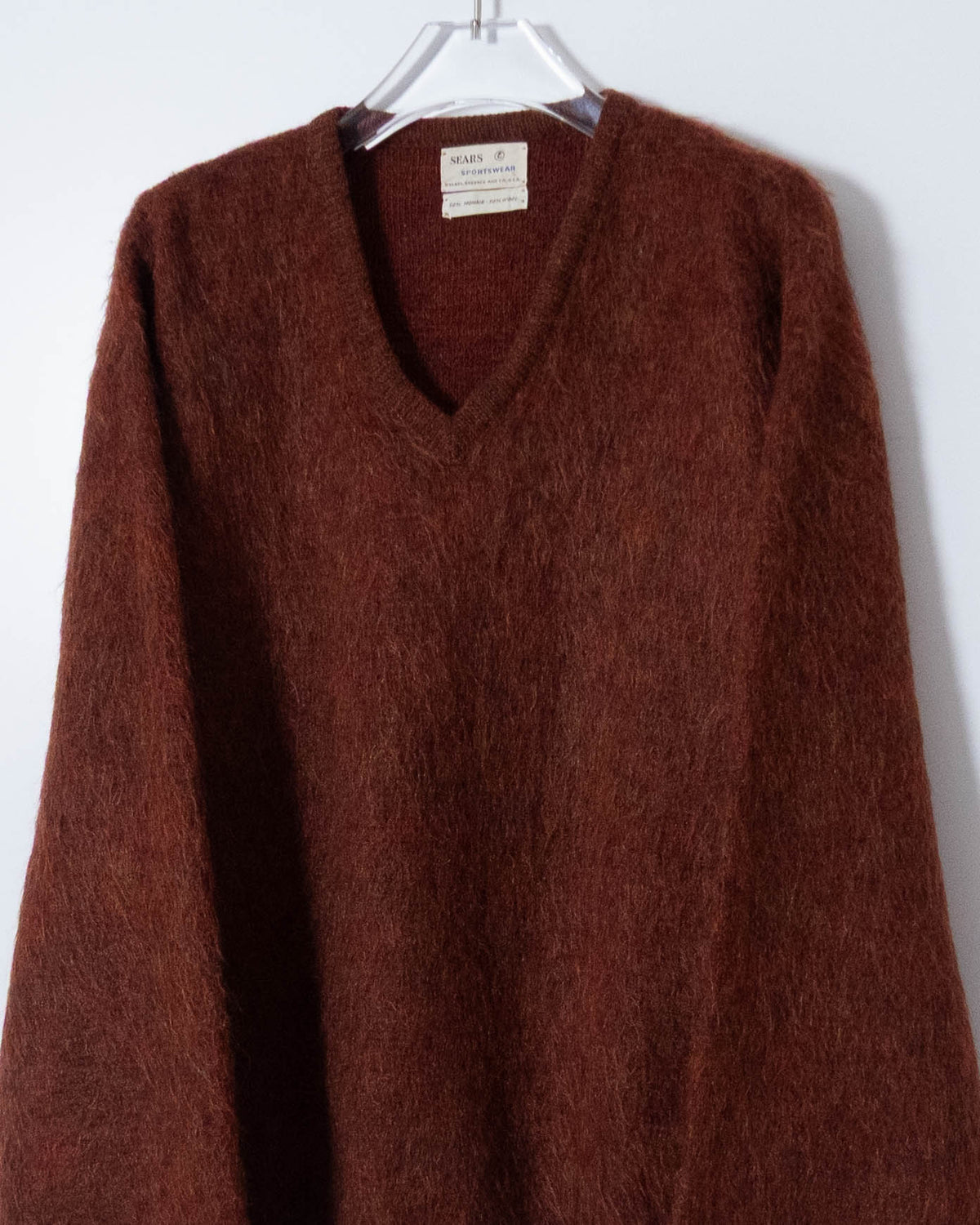 Vintage "Sears" v-neck mohair knit sweater
