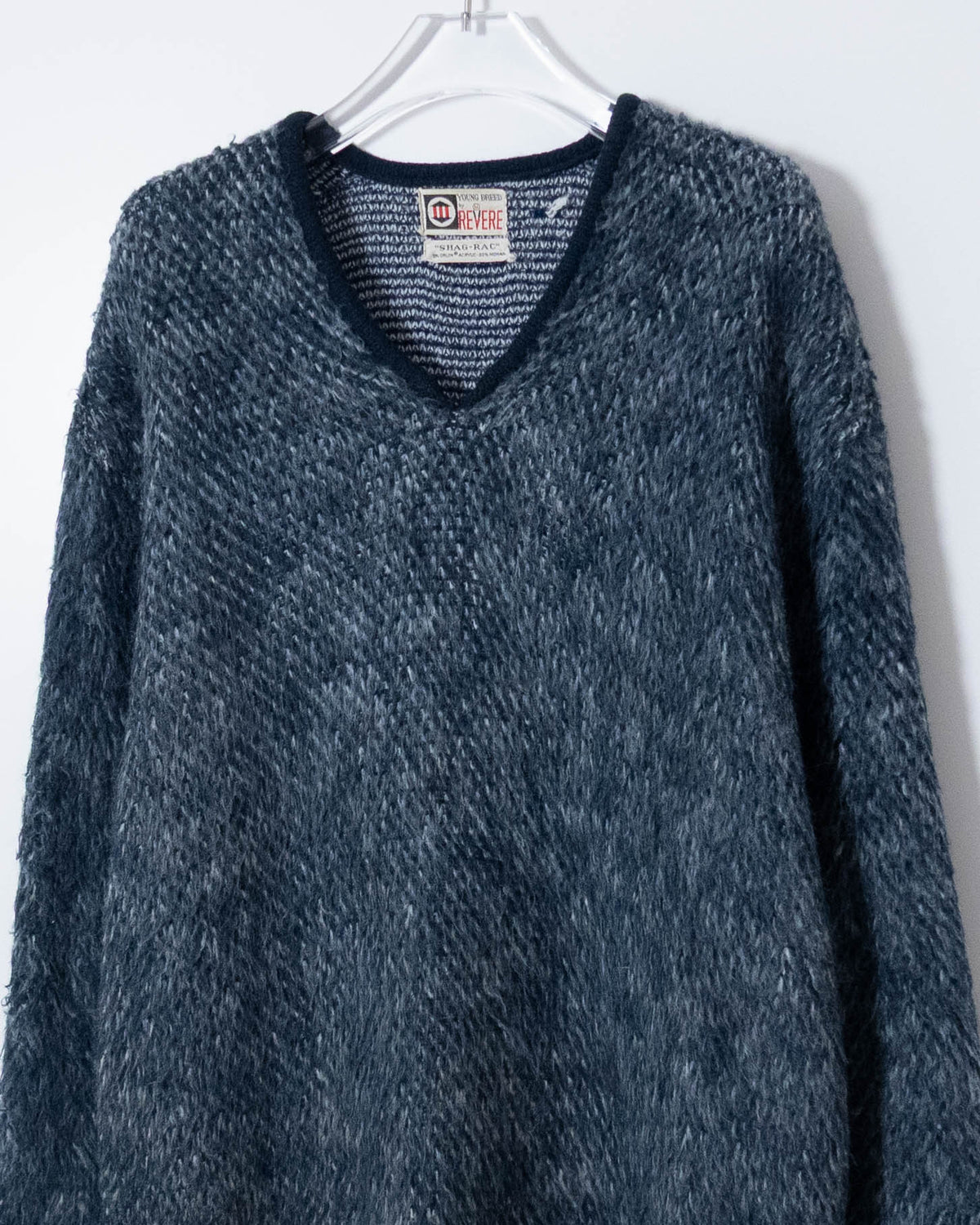 Vintage v-neck mohair knit sweater