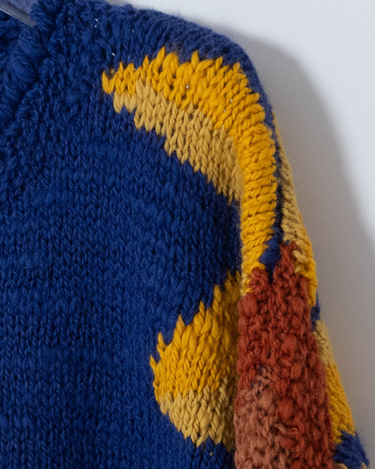 floral pattern Ecuador hand-knit cardigan