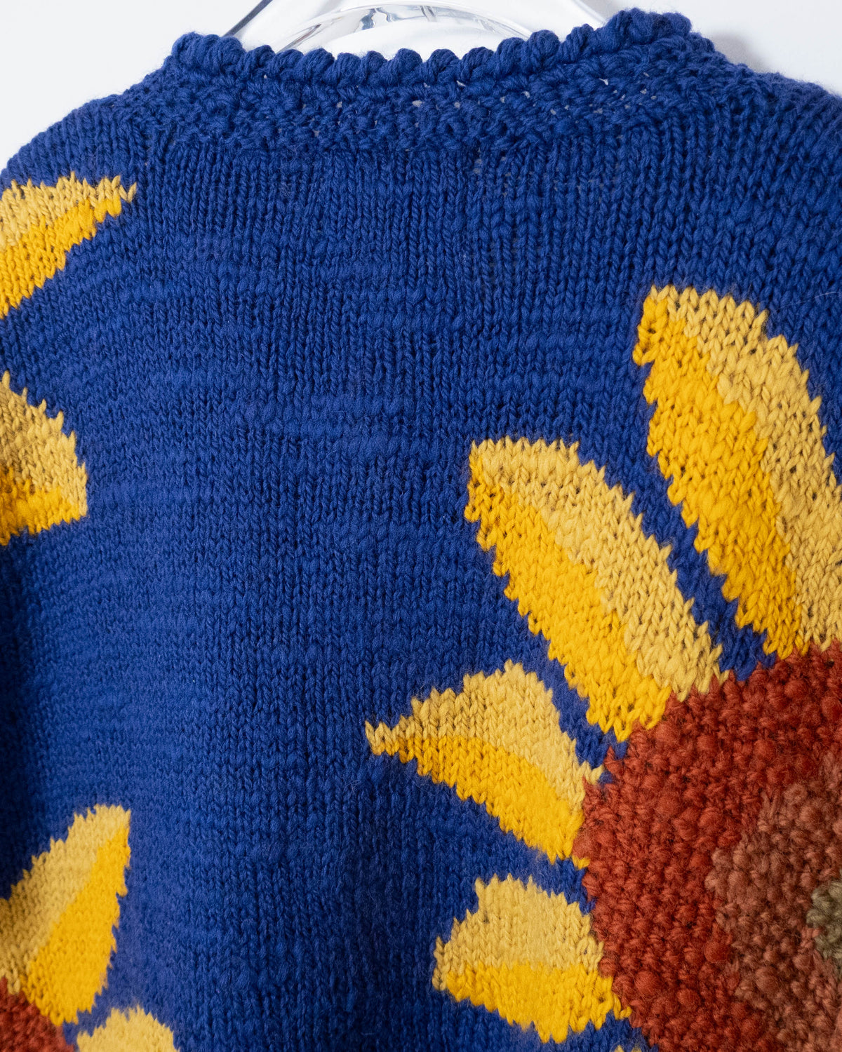 floral pattern Ecuador hand-knit cardigan