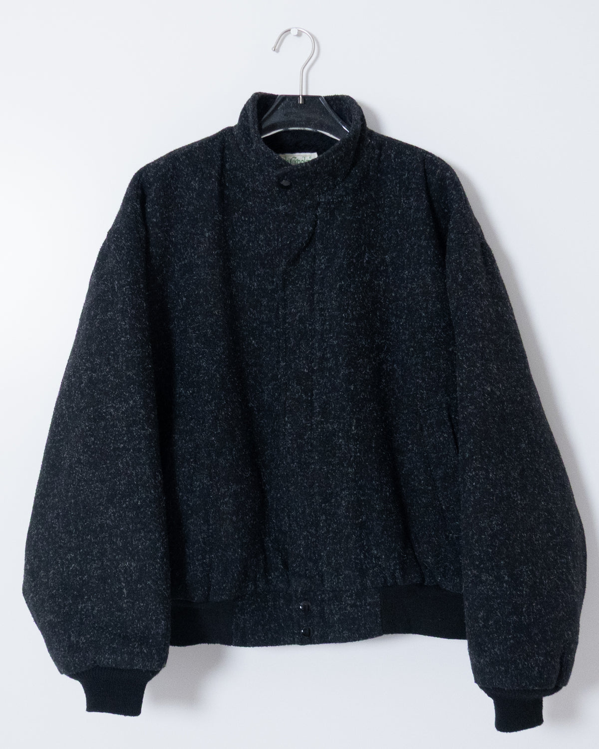 Fly-front wool blouson