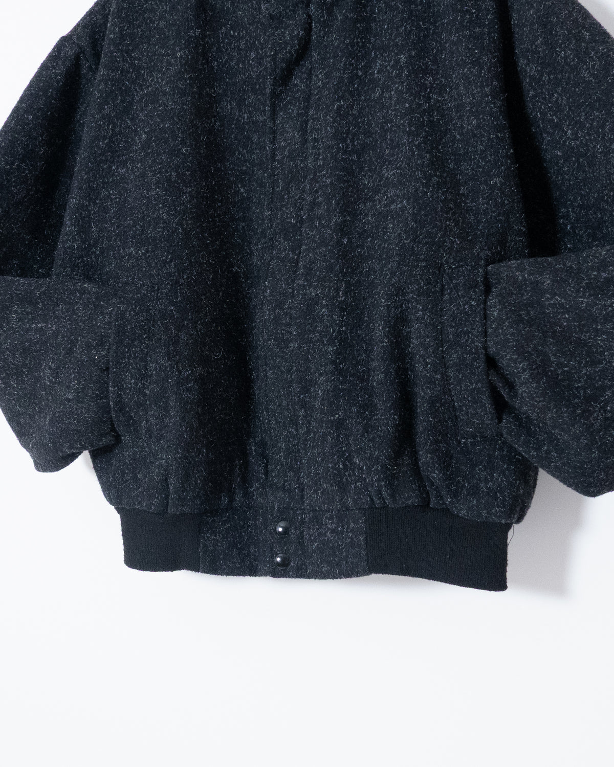 Fly-front wool blouson