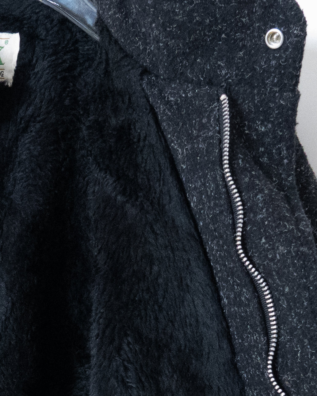 Fly-front wool blouson