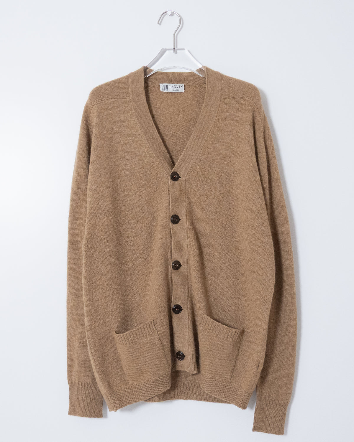 "LANVIN" camel hair knitted cardigan
