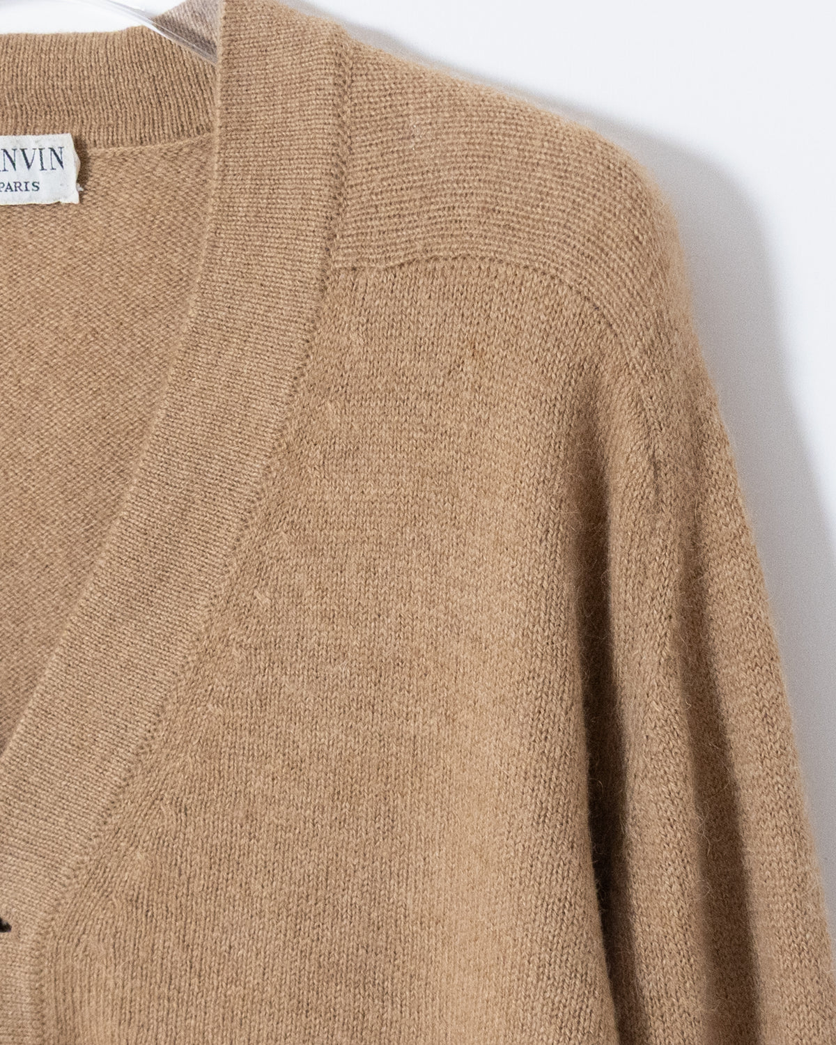 "LANVIN" camel hair knitted cardigan