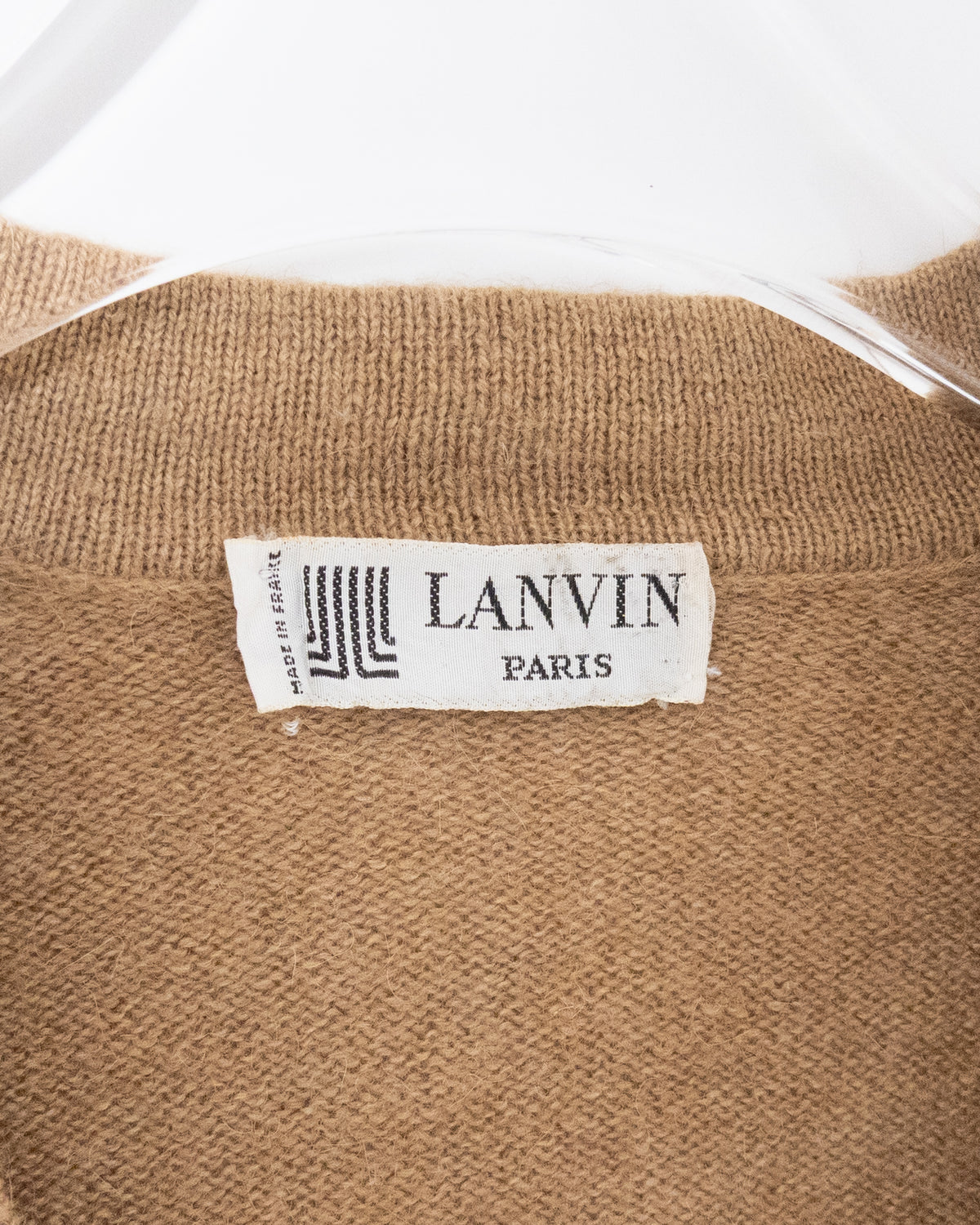"LANVIN" camel hair knitted cardigan