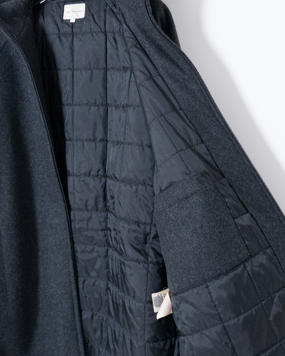 EURO "Calvin Klein Jeans" Wool Hooded Coat