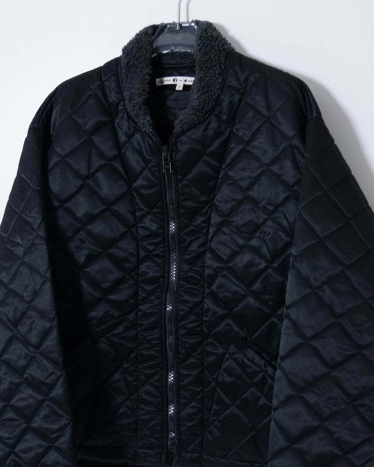 nylon quilting bomber jacket