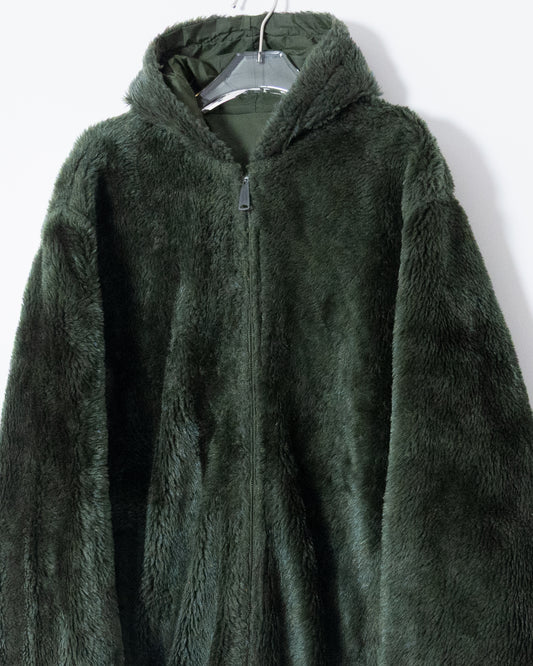 Vintage reversible fur hoodie