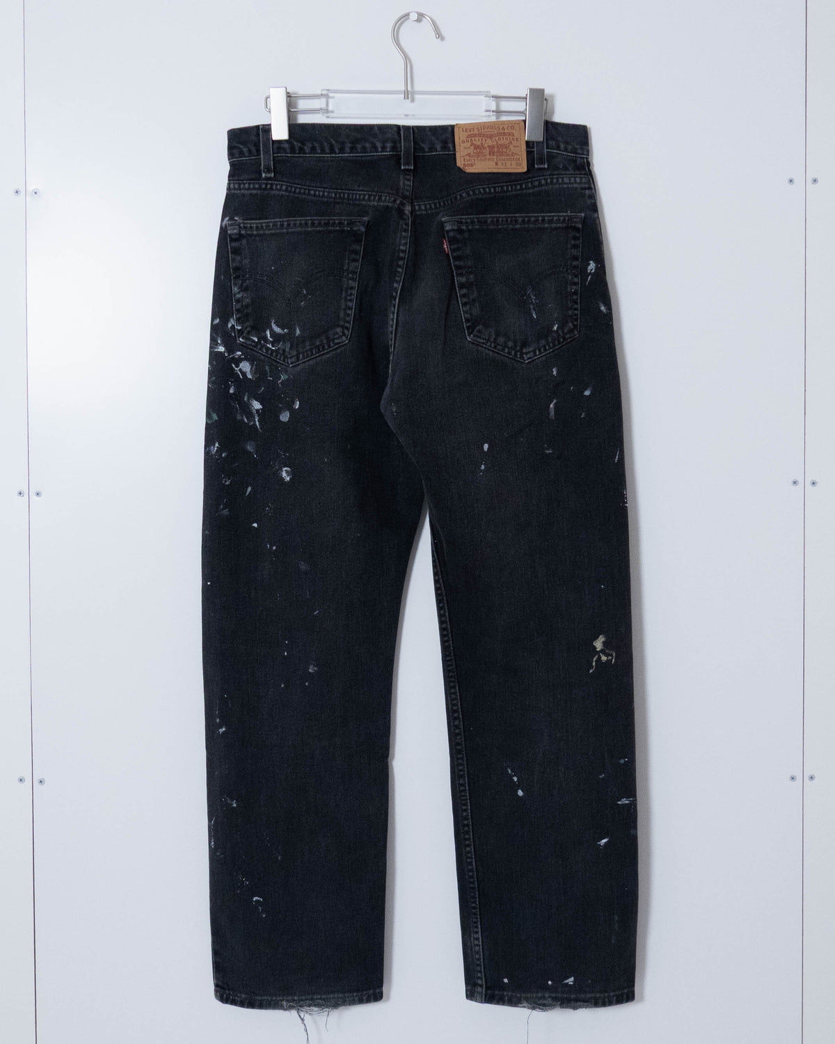 "Levi's" 505 painted black denim pants