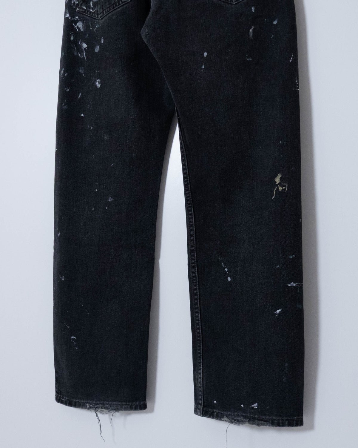 "Levi's" 505 painted black denim pants