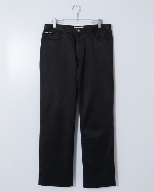 "YVES SAINT LAURENT rive gauche" cotton satin 5-pocket pants