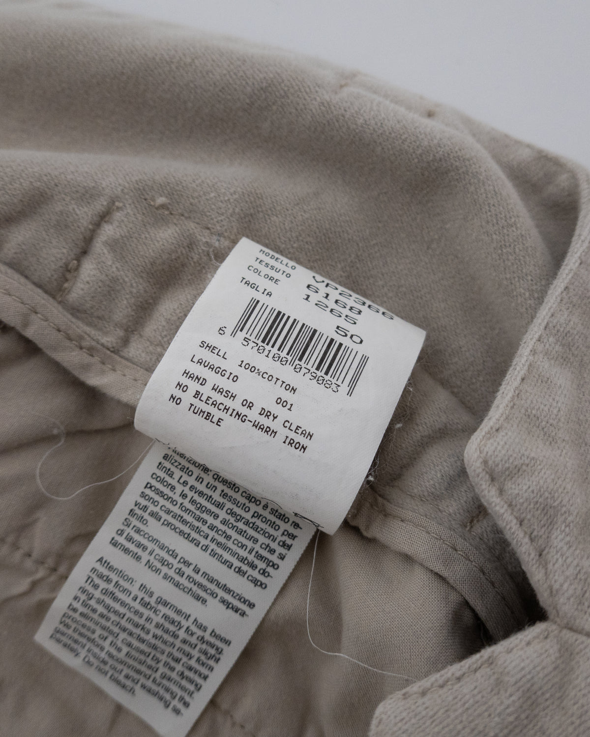 "EMPORIO ARMANI" moleskin pocket design pants