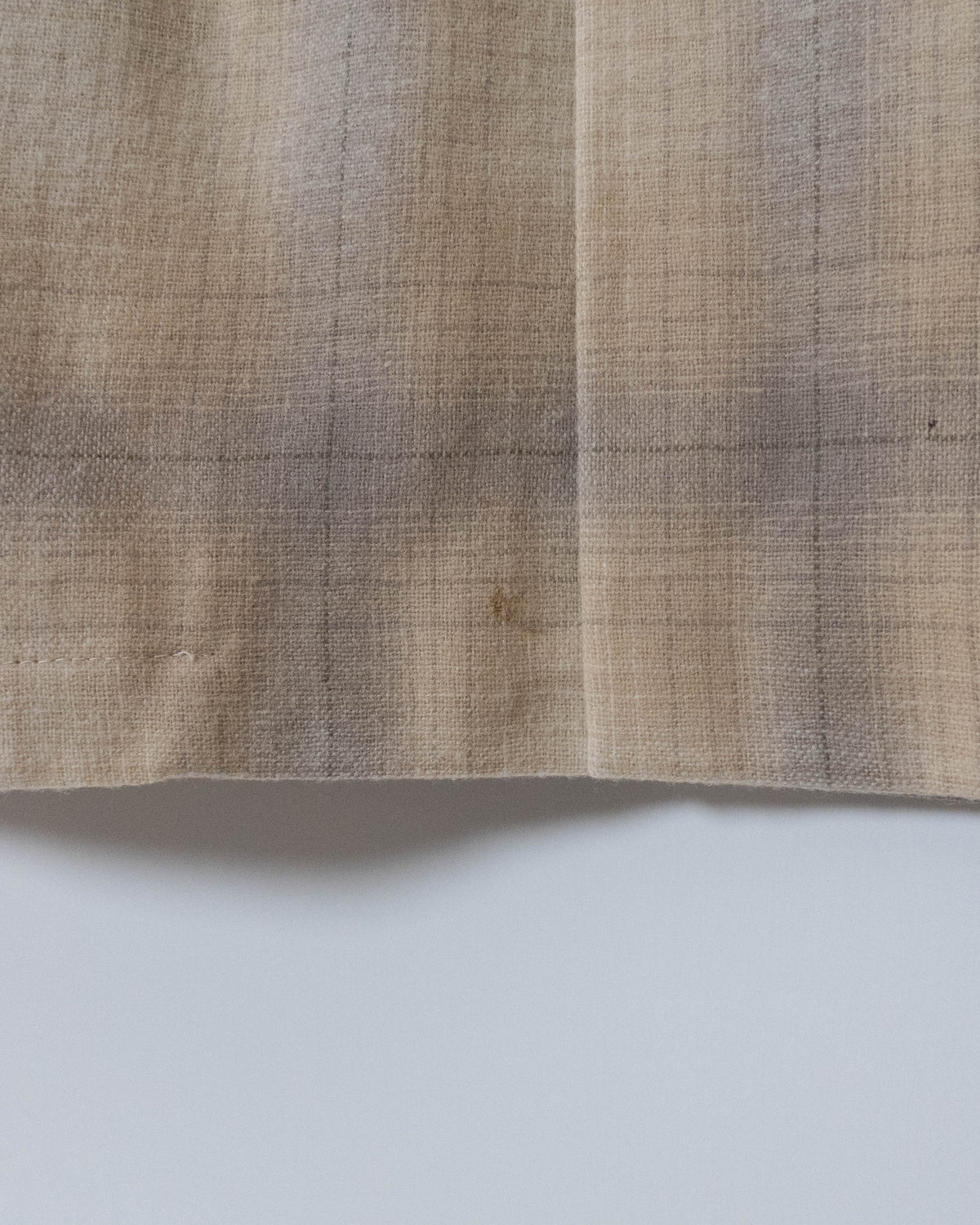"PENDLETON" shadow plaid open collar wool shirt
