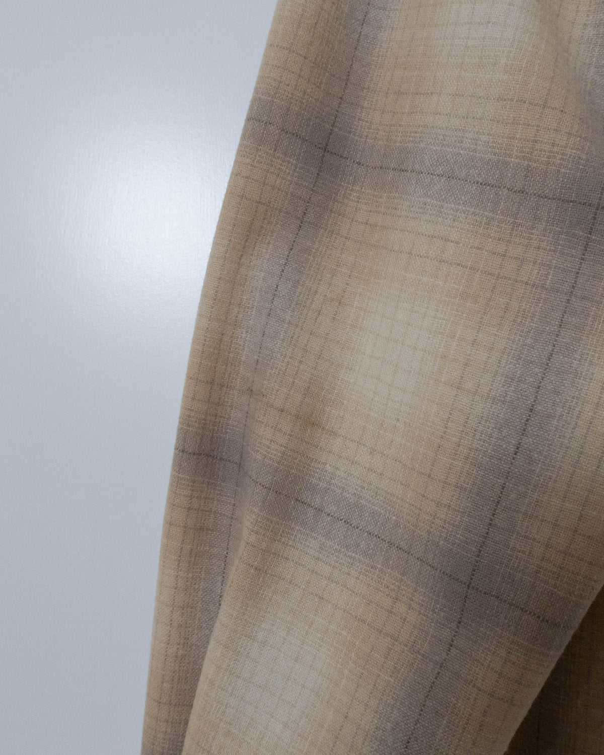 "PENDLETON" shadow plaid open collar wool shirt